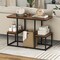 Costway Rustic TV Console Table for 50" TVs Industrial Sofa Table with Open Storage Shelves Rustic Brown